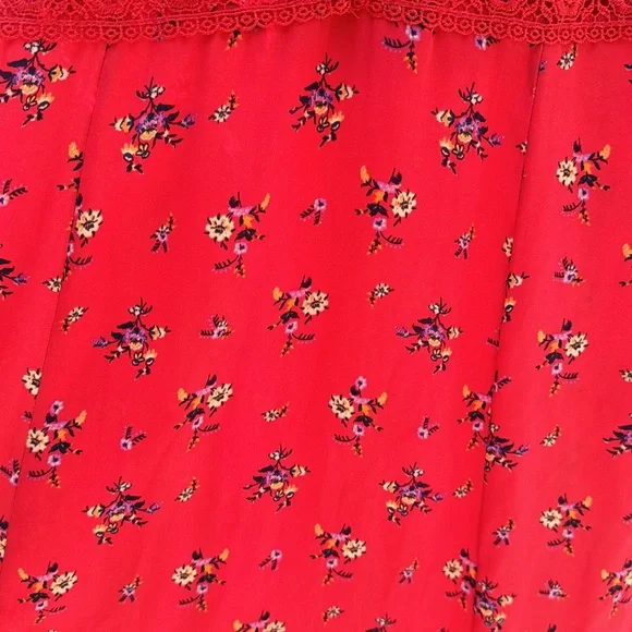 Free People Red Floral Dress - Picture 6 of 10